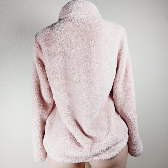 New Balance Women's Light Pink 1/2 Zip Quilted Pullover Fleece Jacket Size L - Picture 8 of 13